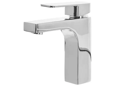 Produktbild von BELIANI Wasserhahn Silber aus Messing Badezimmer/ Armaturen/ Badarmaturen Glänzender Klassischer Wasserhahn Modernes Design