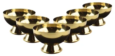 Productafbeelding van Set van 6 Sorbetglazen van 12 cm in Goud RVS
