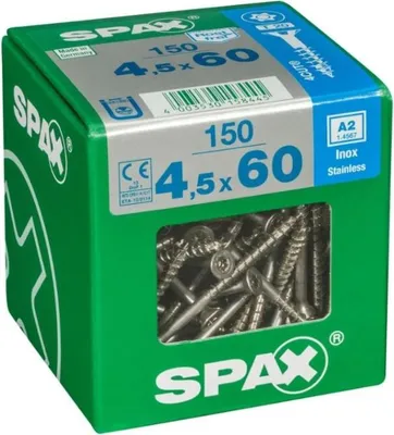 Obrázok produktu pre SPAX 4197000450606, Skrutka, Nerezová oceľ, Drevo, plochá hlava, Torx, Nerezová oceľ