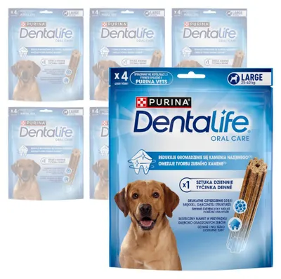 Produktbild von Purina Dentalife Zahnpflege-Leckerlis, 24 Stück, für ausgewachsene Hunde großer Rassen
