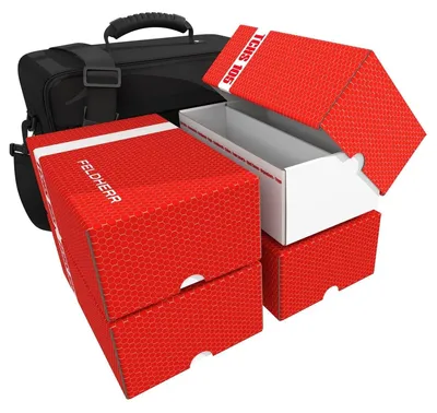 Obrázok produktu pre Taška MAXI PLUS so 4 priehradkami na 6400 kariet, červená