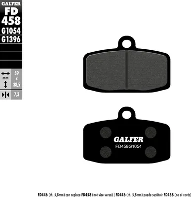Zdjęcie produktu dla GALFER Bremsbelag "FD458"