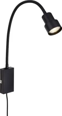 Productafbeelding van Briloner LED-wandlamp Tusi, zwart, 5W, warm wit