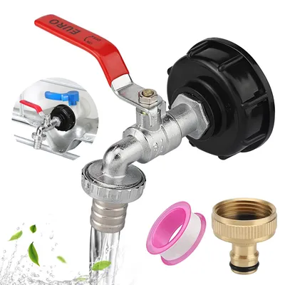 Image de Adaptateur de robinet IBC Tank 1000 L pour réservoir d'eau de pluie