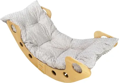 Image de Bascule Montessori en bois avec coussin XXL, pliable, PL
