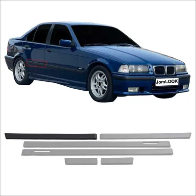 Zdjęcie produktu dla Listwy boczne drzwi JOM do BMW serii 3 E36 Limo Touring czarne 6szt
