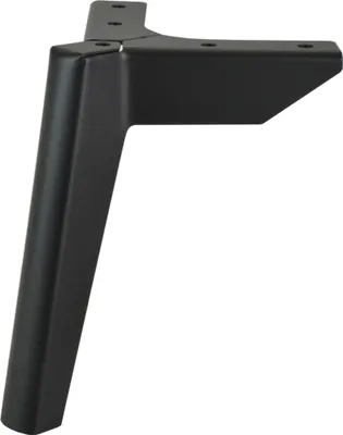 Produktbild von 4x Möbelfüße aus Stahl – Stark & stabil – Sockelfuß Schrankfuß Vitrinenfuß Schwarz H:16 cm