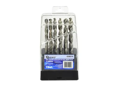 Produktbild von Satz silberner Metallbohrer GEKO 1-10mm/19St. (5/50)