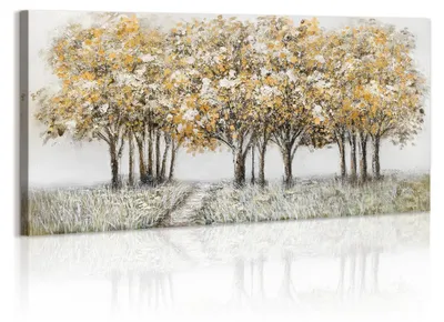 Produktbild von Solidchoice – Leinwandbild mit Birkenmotiv, 120x50 cm