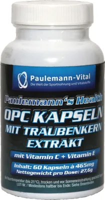 Produktbild von Paulemann-Vital OPC Kapseln mit Traubenkernextrakt- 60 Kapseln