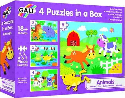 Image de GALT Puzzle Animaux 4en1 (2,3,4,5 pièces)