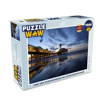 Obrázok produktu pre MuchoWow® Puzzle 1000 ks Mólo Scheveningen po západe slnka