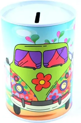 Produktbild von Spardose Metall Autos 12cm Sparbüchse Kinder Nicht zu öffnen Einweg Dose