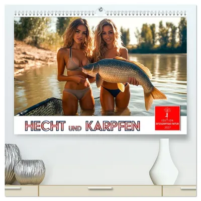 Produktbild von Hecht und Karpfen (hochwertiger Premium Wandkalender 2027 DIN A2 quer), Kunstdruck in Hochglanz