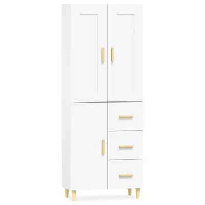 Zdjęcie produktu dla vidaXL Highboard z białego drewna