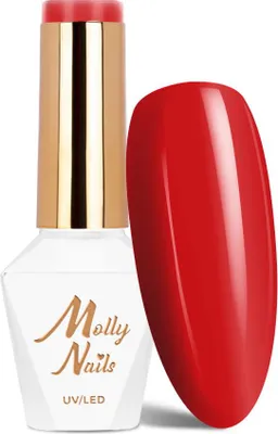 Obrázek produktu pro Molly Nails Hearts & Kisses Ruby Ring HEMA/Di-HEMA-free hybridní lak na nehty, 8 g, č. 196