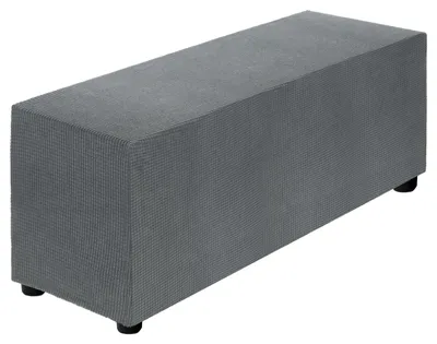 Stretch-Ottomane-Bezug rechteckig, 101-127 cm, mit Gummizug