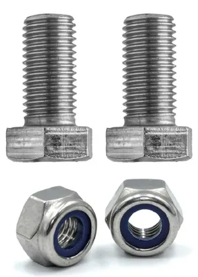 Produktbild von DROMET M10x25 Schrauben und Muttern Set zur Stützrad Montage, DIN 933 und 985