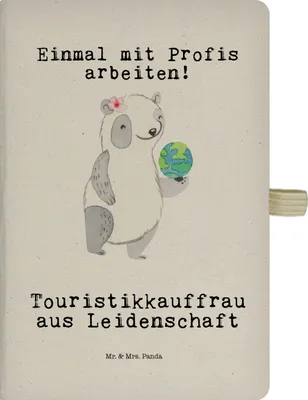 Produktbild von Mr. & Mrs. Panda Tagebuch Touristikkauffrau Leidenschaft - Transparent - Geschenk, Skizzenbuch, notizbuch, A5, Reisetagebuch, Journal, Kariert