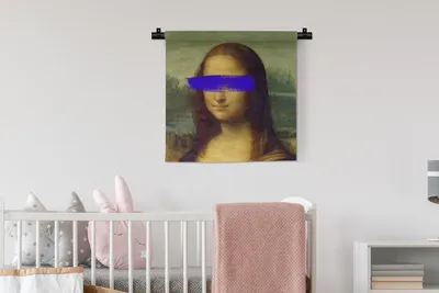 Produktbild von MuchoWow® Wandteppich Wandbehang Mona Lisa - Leonardo da Vinci - Kunst 60x60 cm Tapisserie Dekoration Wandtuch - Dekorationen - Wand Decke