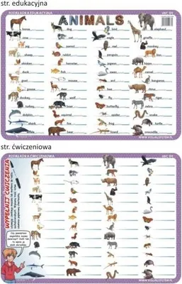 Zdjęcie produktu dla Podkładka edu. 04 - Animals - język angielski