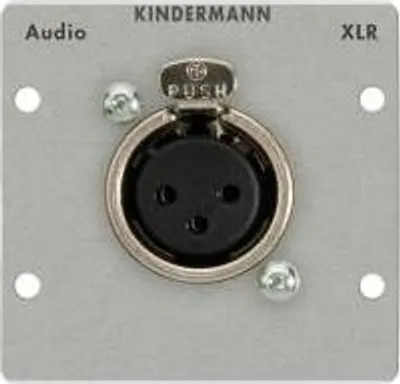Produktbild von Audio XLR Buchse (Vollblende) KINDERMANN 7444-412, 50x50mm, Lötanschluss (7444000412)