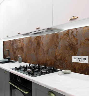 Produktbild von Küchenrückwand selbstklebend Rostige Fläche Spritzschutz Folie 400 x 60cm