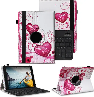 Produktbild von Schutzhülle Tastatur für XGODY M10 Tasche Bluetooth Tablet Hülle QWERTZ CaseFarben:Motiv 6