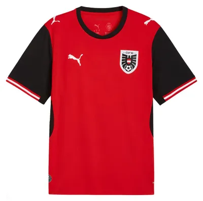 Produktbild von PUMA Austria 2026 Home Jersey, Erwachsener, Männlich, Schwarz, Rot, Trikot, Einfarbig, Fußball