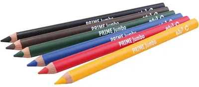 Produktbild von edu3 Jumbo-Buntstifte, Dicke 10 mm, Mine 6,25 mm, Sortierte Farben, 6 Stk/ 1 Pck [HOB-409206]