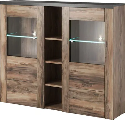 Produktbild von Meublorama HA-LARONA-24Z6DZ46*2C/78KG, 2 Tür(en), Braun, Mitteldichte Faserplatte (MDF), 2 Jahr(e), 370 mm, 1550 mm