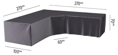 Productafbeelding van Hoes loungeset hoek trapeze 270 x 270 x 100 x 70 cm AeroCover
