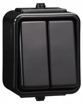 Zdjęcie produktu dla Łącznik świecznikowy hermetyczny czarny IP44 Cedar WNT500C05