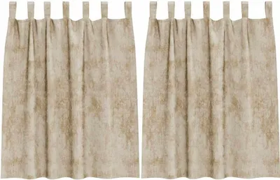 Produktbild von vidaXL Samtvorhänge mit Vorhängen 2 pcs Creme 140 x 140 cm Samt