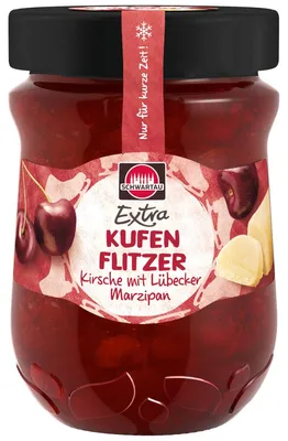 Produktbild von Schwartau Extra Kirsch-Marzipan "Kufenflitzer", 340g