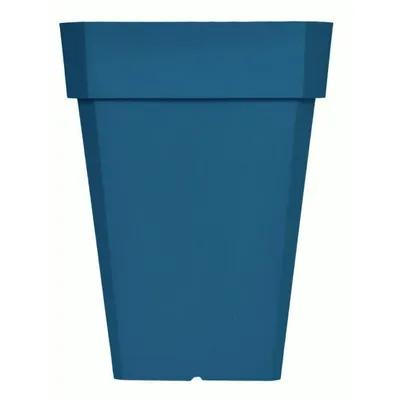 Image de Bac à Fleurs Carré Riviera Soleilla, Plastique, 53x39x39 cm, Bleu, 49 Litres