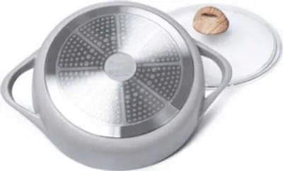 Produktbild von Fissman-Borneo Kochtopf mit Deckel, 3,6 l, Aluminium, grau