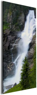 Produktbild von Wallario Premium Leinwandbild Wasserfall in Größe 80 x 200 cm