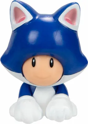 Image de Jakks Pacific Toad Super Mario Figurine de chat 5 cm bleu bleu One Size