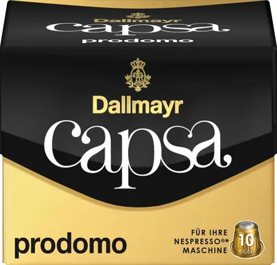 Zdjęcie produktu dla Dallmayr Capsa Prodomo 10 kapsułek do ekspresu Nespresso 56 g