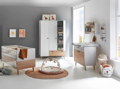 Produktbild von Babyzimmer Set Lovis 3-teilig Kleiderschrank, Wickelkommode, Babybett