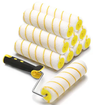 Produktbild von Polyacryl Farbrollen Set, 11-teilig, für gleichmäßige Farbverteilung an Wänden und Decken