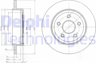 Produktbild von 2x DELPHI Bremsscheibe BG4160 für JEEP GRAND CHEROKEE IV (WK WK2) 66 3mm 320mm