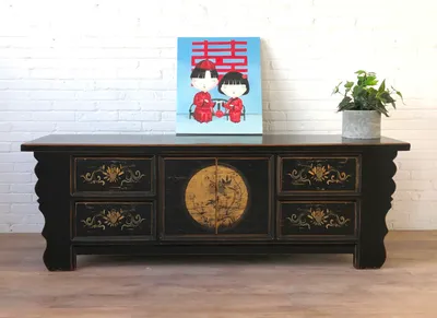 Productafbeelding van OPIUM OUTLET: Meubelkast, commode, buffet. Chinees, Aziatisch, Oosters design, volledig gemonteerd