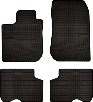 Produktbild von Gummifußmatten passend für Dacia Logan II (Limousine, Kombi, Bj. 2012-2020) –  schwarz, passgenau, mit Befestigungen set 4 Stk. - Gummi-Automatten