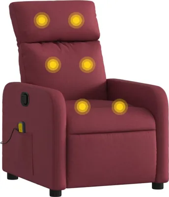 Produktbild von vidaXL Massagesessel Weinrot Stoff