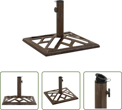 Image de The Living Store Support pour parasol Bronzen 44x44x31 cm Fonte