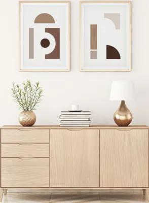 Produktbild von Wallity, Huhu111 - 20 x 30, Dekorativ gerahmtes MDF-Gemälde (2 Stück), 100 % MDF, Mehrfarbig, 20 x 30 cm