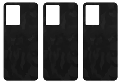Produktbild von apgo Rückseite Schutzfolie, Skin, kompatibel mit ZTE Blade V41 Smart, Hinten Displayschutzfolie aus Vinylfolie, kratzfest, einfache Montage - Schwarzes Tarnmuster