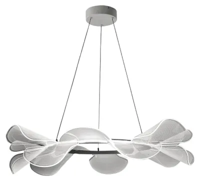 Image de Suspension Led Sylvie 40 W 5500 Lm 3000 K Blanc - Structure En Métal Et Méthacrylate, Variateur À Coupure De Phase, Diamètre 72 Cm